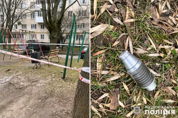 В Хмельницькому на дитячому майданчику виявили предмети, схожі на підствольні гранати (ФОТО)