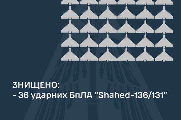 Сили протиповітряної оборони вночі 25 травня знищили 100% ворожих дронів: Результат збиття – 36 із 36