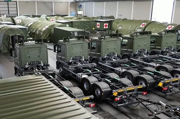 Німецька компанія Rheinmetall показала польовий шпиталь, який передала Україні (ВІДЕО)