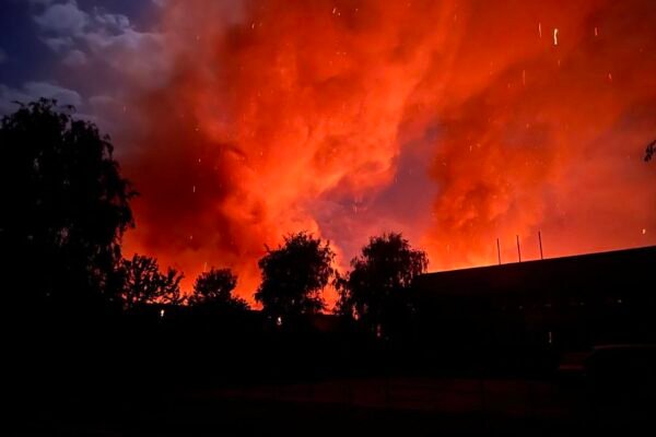 Ворог завдав удару безпілотниками по промисловому об’єкту в Умані (ФОТО)