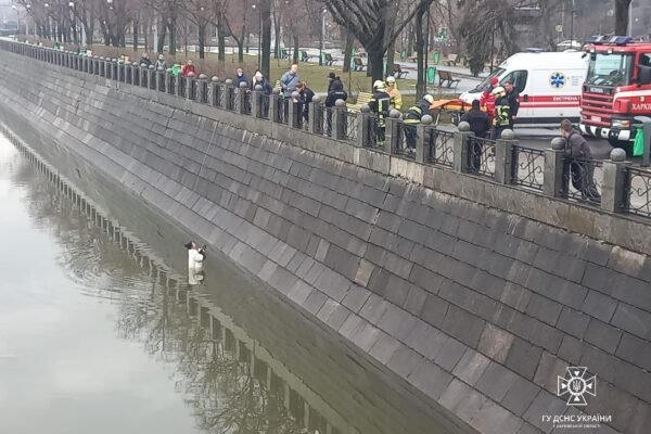 У Харкові врятували жінку з річки Лопань (ФОТО, ВІДЕО)