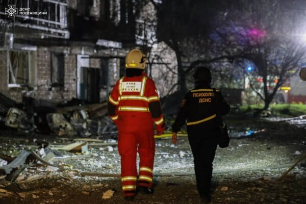 В МВС показали наслідки атаки на Полтаву ввечері 8 квітня