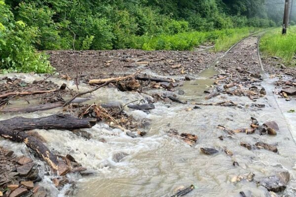 Селевий потік зійшов у Карпатах на залізничні колії