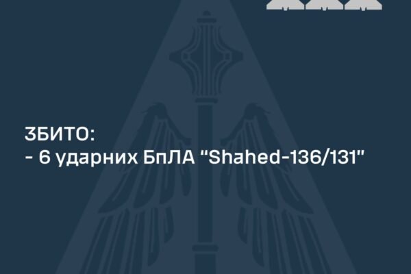 Вночі 11 липня ППО збила 6 із 6 російських дронів, – ПС ЗСУ