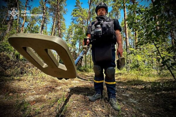 В ДСНС показали, як розміновують ліси Балаклійщини на Харківщині