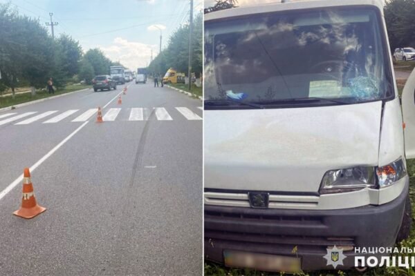 На Хмельниччині мікроавтобус збив дитину на пішохідному переході: Дівчинка в реанімації