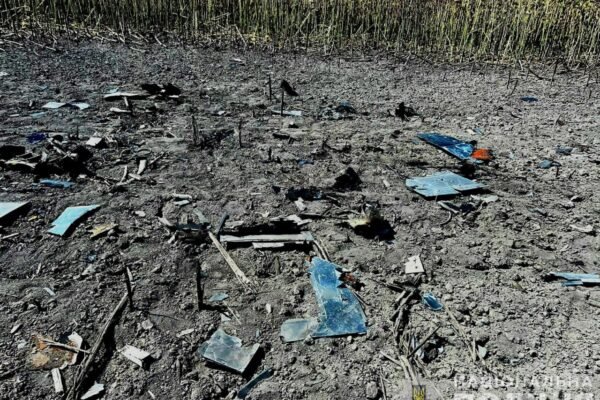 На Вінниччині ППО збивала ворожі дрони. Уламки БпЛА впали на поля із соняшником
