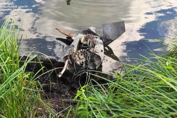 У Києві водолази-сапери вилучили зі ставка залишки крилатої ракети (ФОТО)