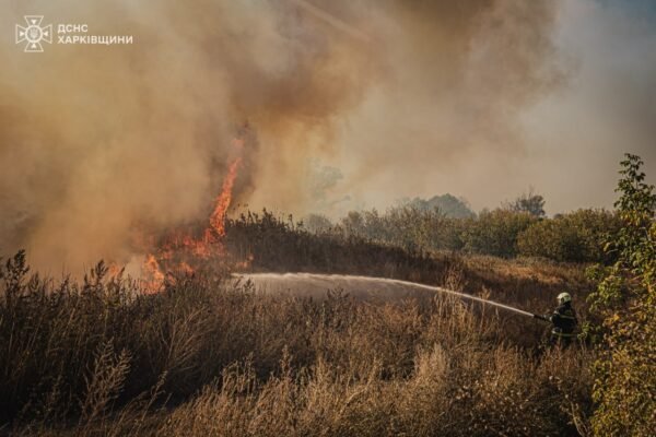 У Харкові триває ліквідація пожежі на території очисних споруд (ФОТО)