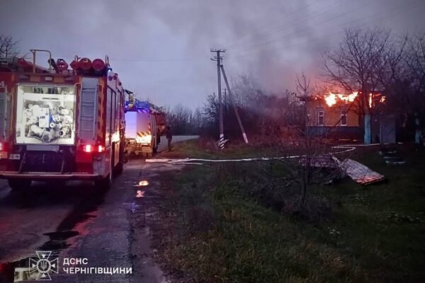 Через атаку безпілотника на Чернігівщині сталася пожежа (ФОТО)