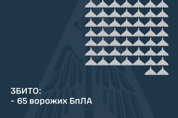В ніч на 22 січня в Україні працювала ППО: Збило 65 із 99 дронів