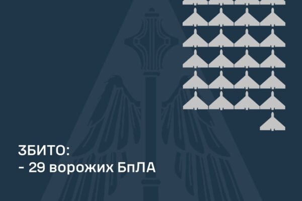 Повітряні сили вночі 29 січня збили над Україною 29 БпЛА