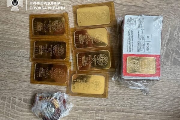 Понад 60 золотих злитків намагалася вивезти з країни водійка з Донеччини (ФОТО)