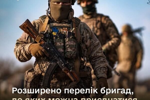 Перелік бригад, до яких можна приєднатися за “Контрактом 18-24”, розширено