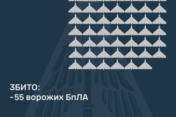 В ніч на 12 травня ППО збила над Україною 55 зі 108 БпЛА