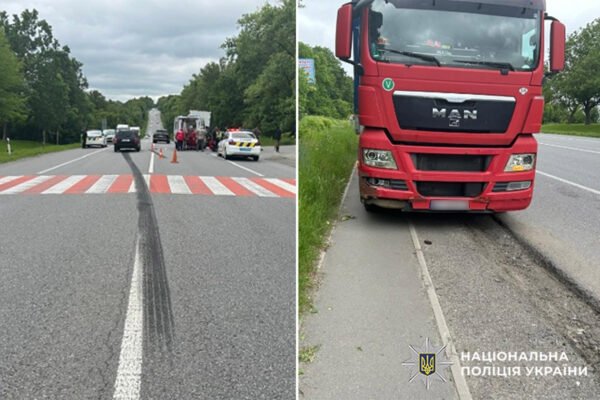 На Хмельниччині фура збила на дорозі 12-річну дитину