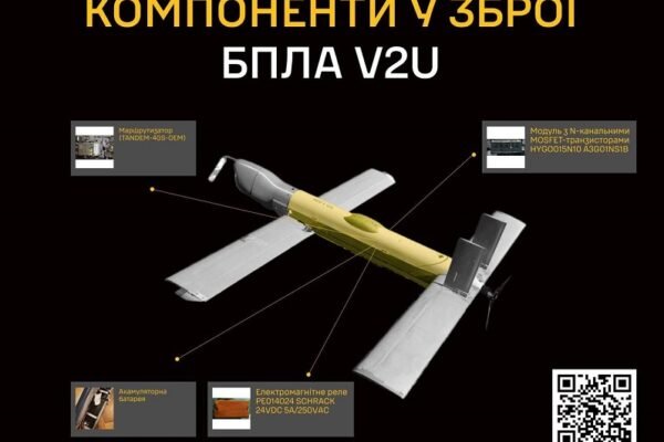 ГУР оприлюднило деталі російського дрона V2U зі ШІ, який активно використовується ворогом на Сумщині