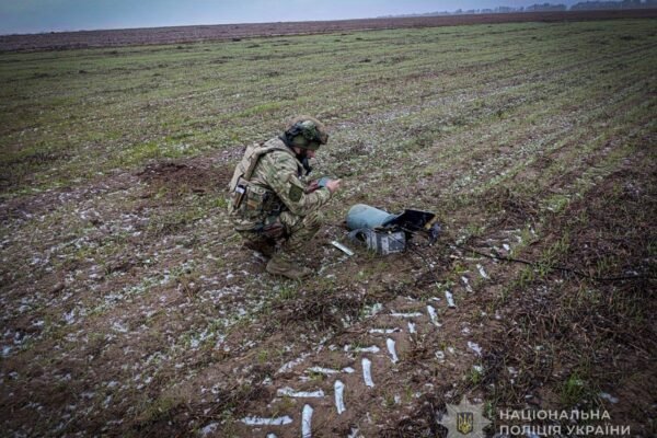 Вибухотехніки знешкодили частину ворожого дрона, що впав у полі на Сумщині