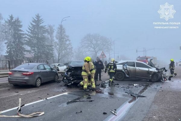 На трасі Київ-Чоп сталася масштабна ДТП: Є постраждалі (ФОТО)