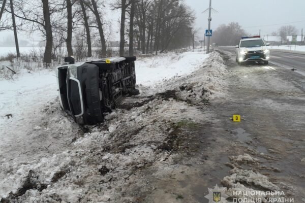 На Сумщині мікроавтобус злетів з дороги: Травмувалися 8 людей