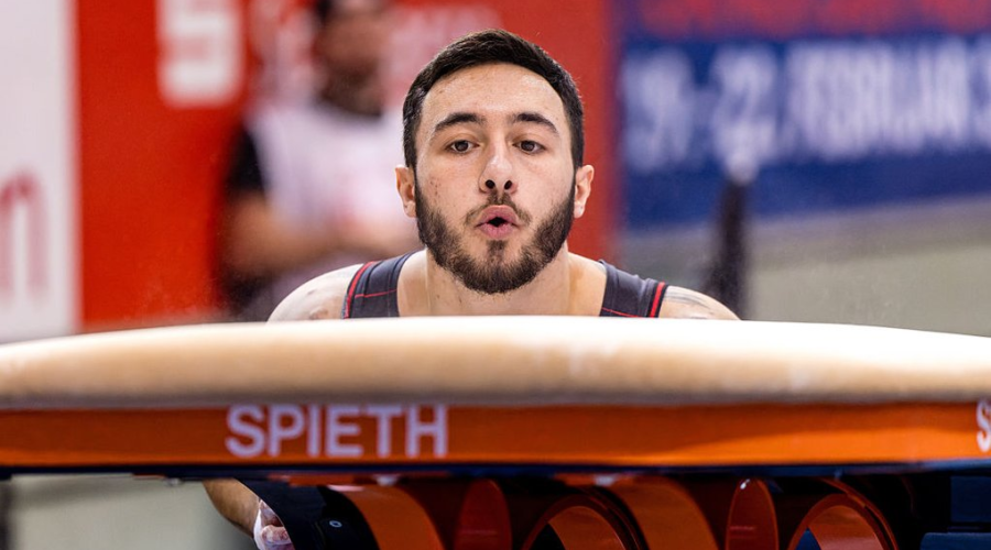 Назар Чепурний на Кубку світу зі спортивної гімнастики в Коттбусі. Getty Images/Frank Hammerschmidt