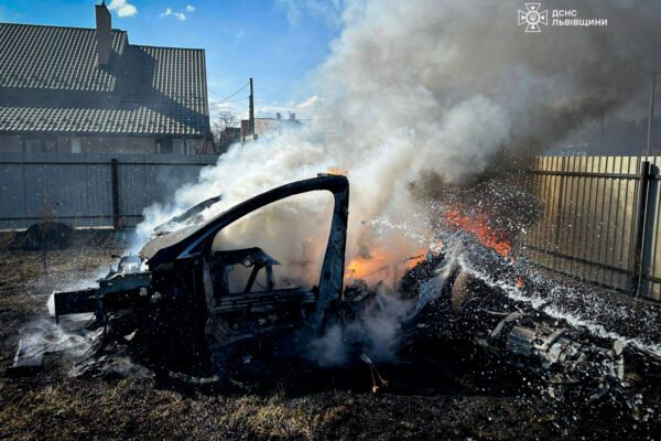 На Львівщині через спалювання трави згоріла Tesla – ДСНС