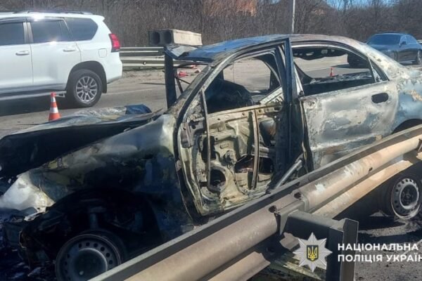 На Полтавщині легковик влетів у відбійник і загорівся: Водій загинув на місці (ФОТО)