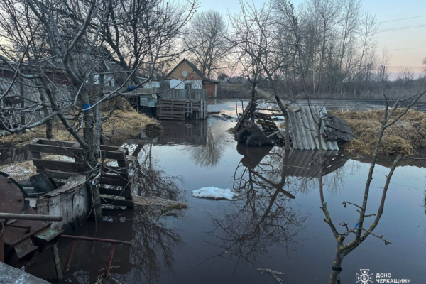 Черкаський район знову потерпає від підтоплень: рятувальники відкачують воду з дворів (ФОТО)