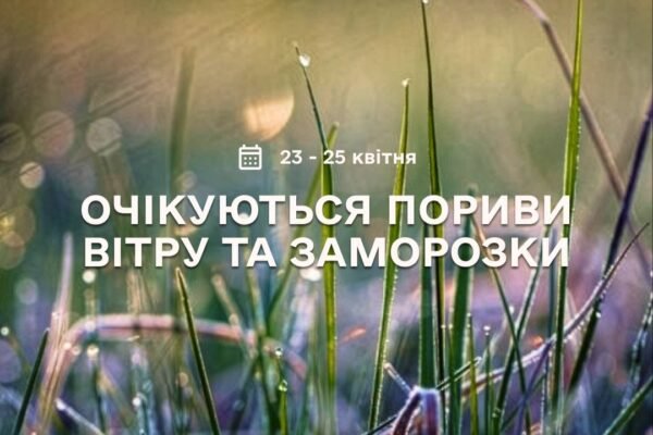 Київщину накриють заморозки та сильний вітер