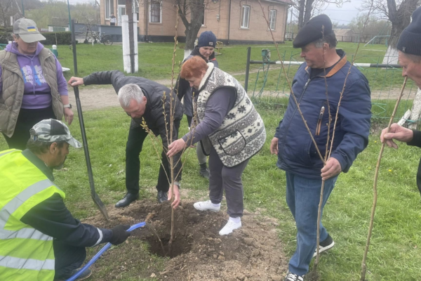На Черкащині висадили алею пам’яті на честь загиблого військового: 90 дерев на честь Героя