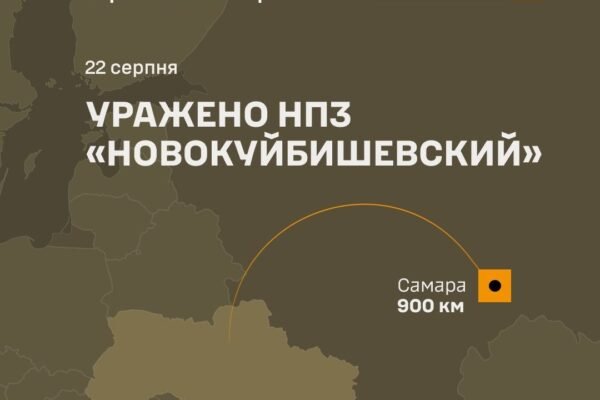 Генштаб повідомляє про ураження НПЗ у Самарській області РФ