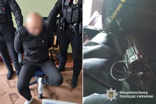 У Кам’янці-Подільському затримали чоловіка, що з револьвера стріляв по автівках з вікна квартири