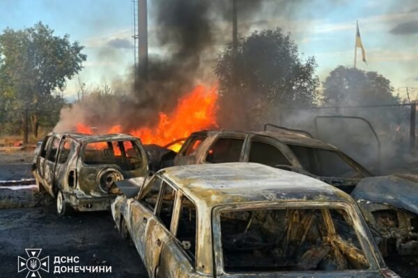 Через удар по Краматорську згоріло 14 автівок